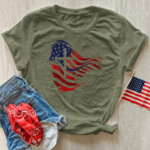 Faithful Freedom Flag Heathered Tee