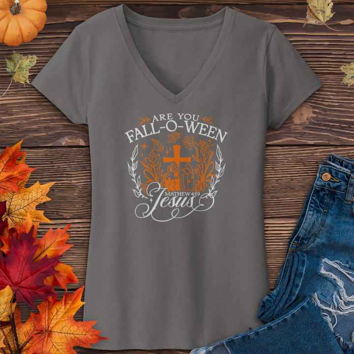 Fall-O-Ween Jesus Harvest V-Neck Tee