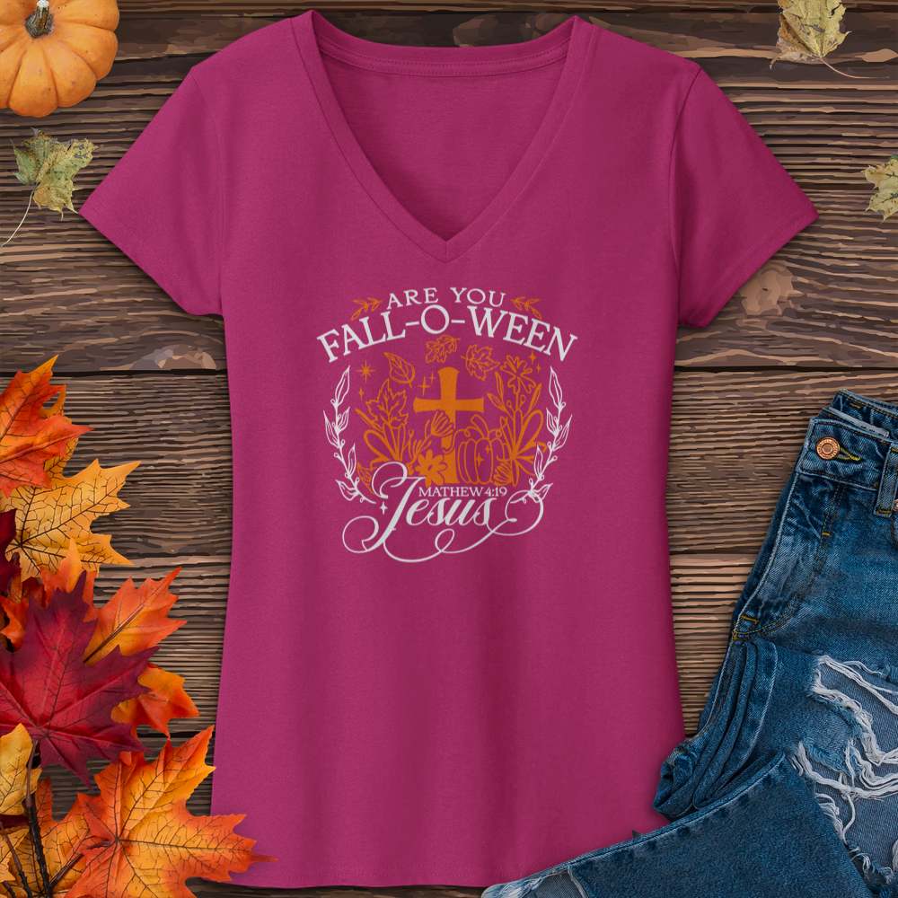 Fall-O-Ween Jesus Harvest V-Neck Tee