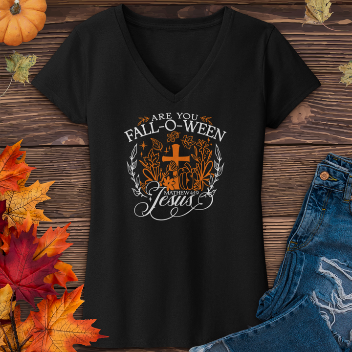 Fall-O-Ween Jesus Harvest V-Neck Tee