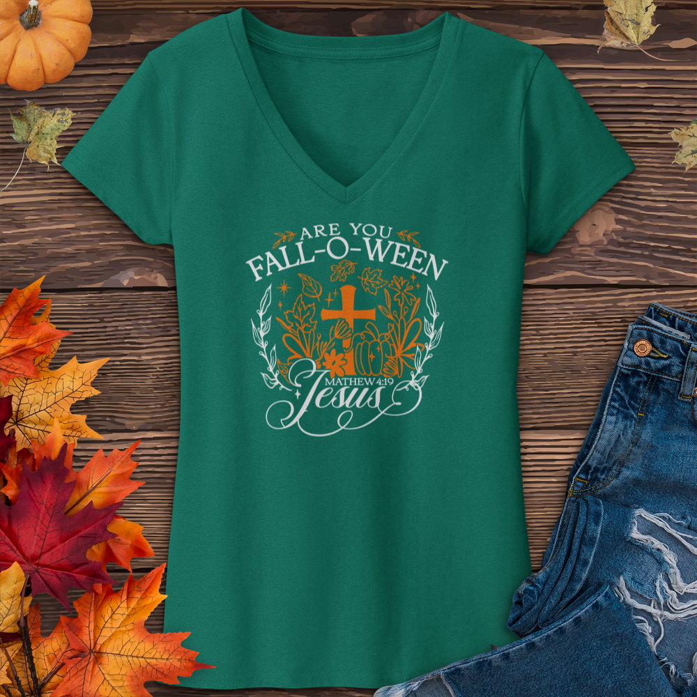 Fall-O-Ween Jesus Harvest V-Neck Tee