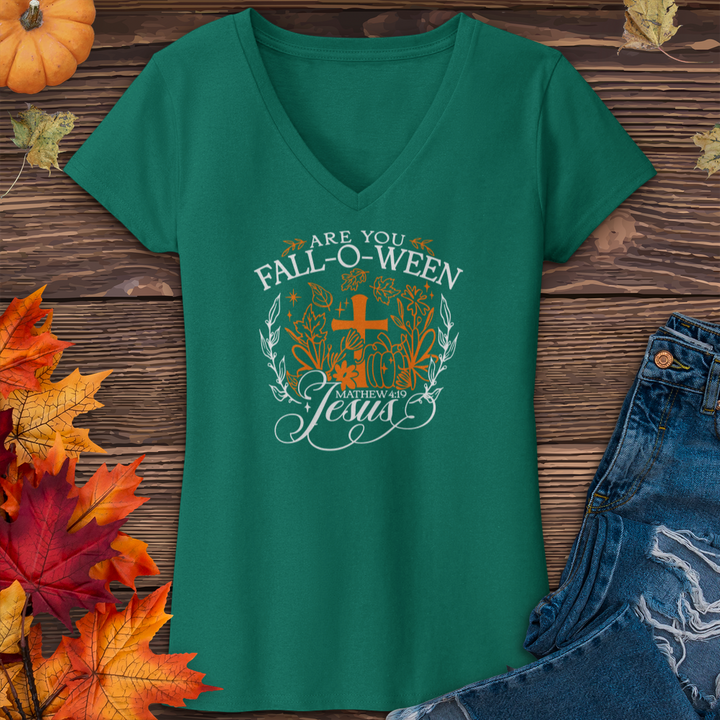 Fall-O-Ween Jesus Harvest V-Neck Tee