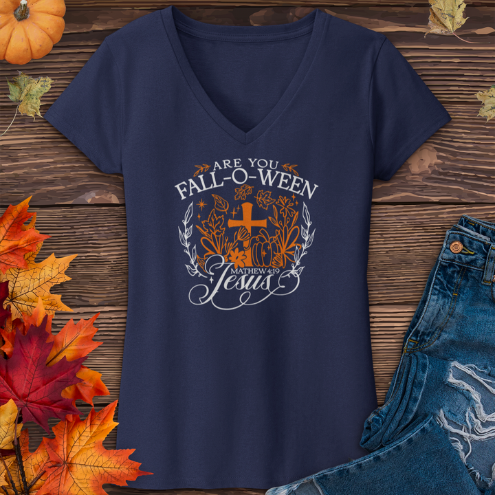 Fall-O-Ween Jesus Harvest V-Neck Tee