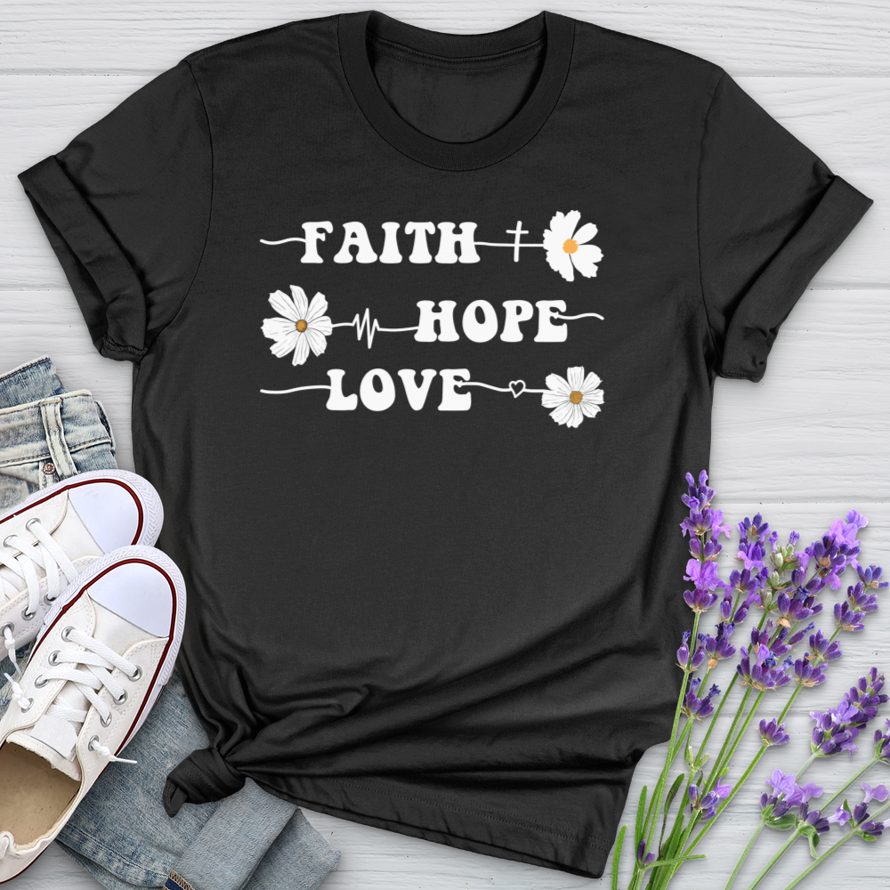 Floral Faith Hope Love Softstyle Tee