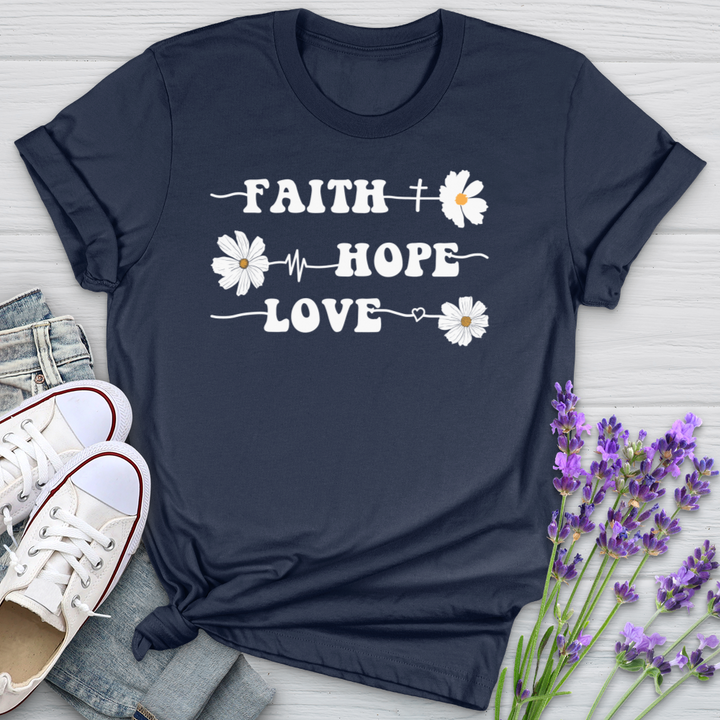 Floral Faith Hope Love Softstyle Tee