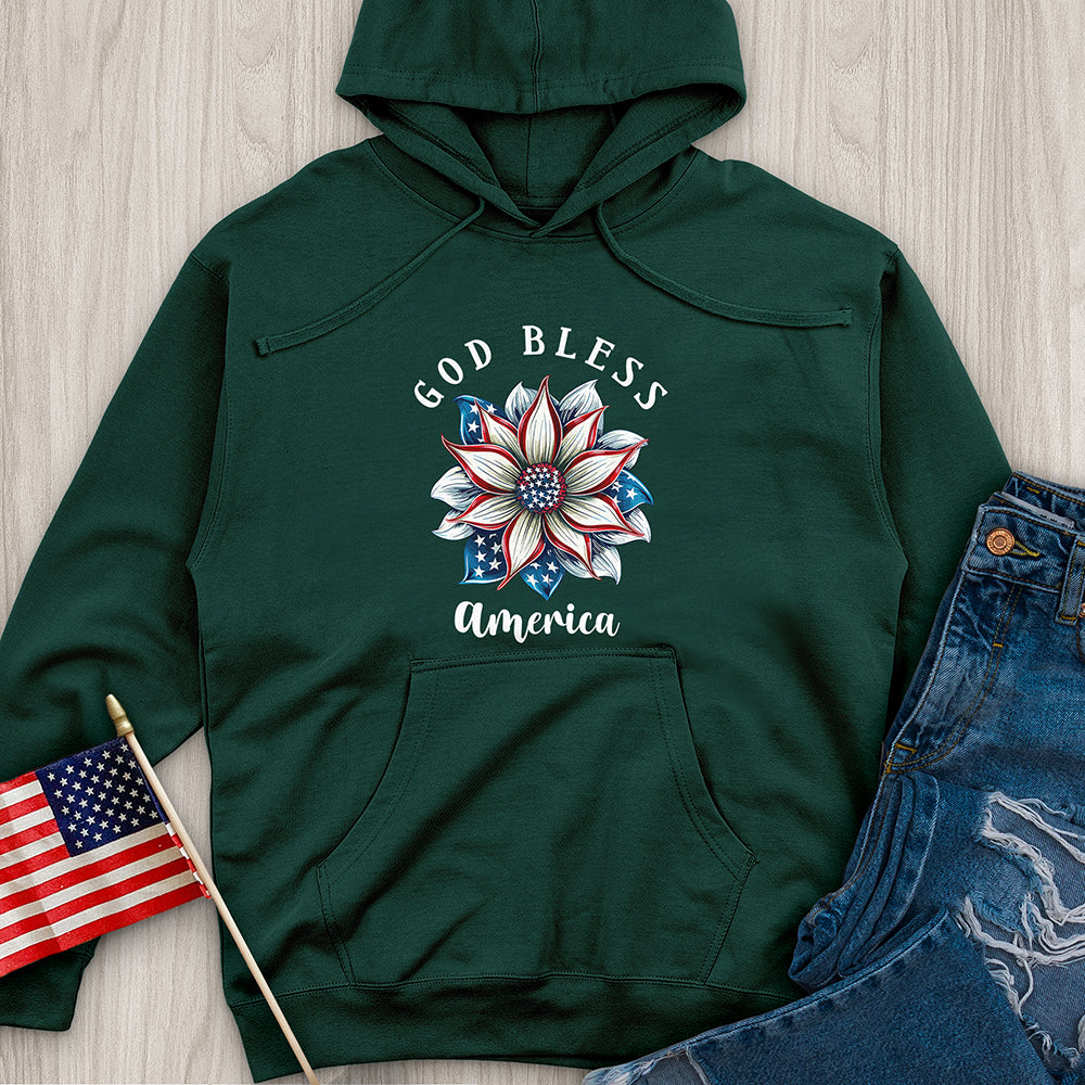 Patriotic Bloom Unity Midweight Hooded Sweatshirt