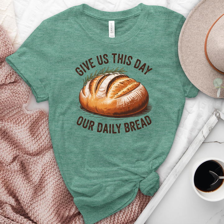 Give Us This Day Our Daily Bread Heathered Tee