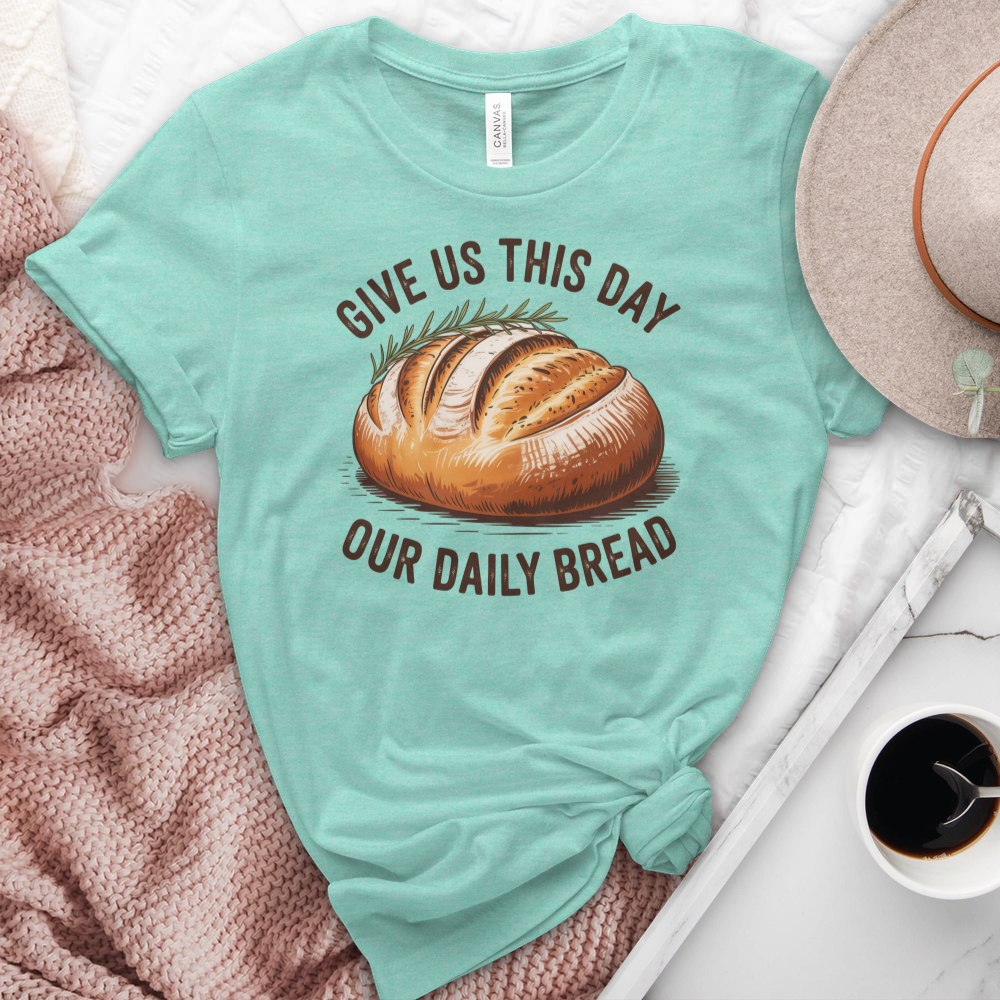 Give Us This Day Our Daily Bread Heathered Tee