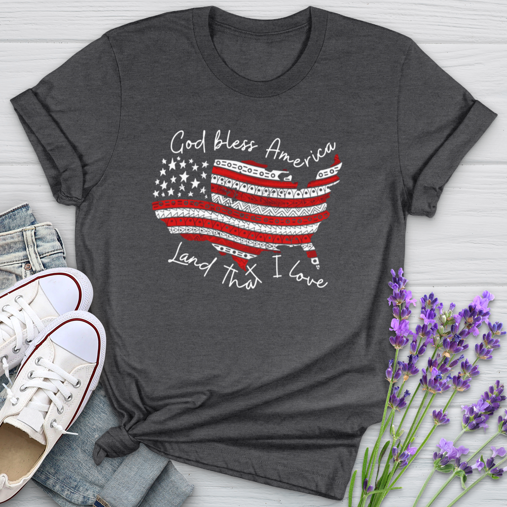 God Bless America USA Softstyle Tee