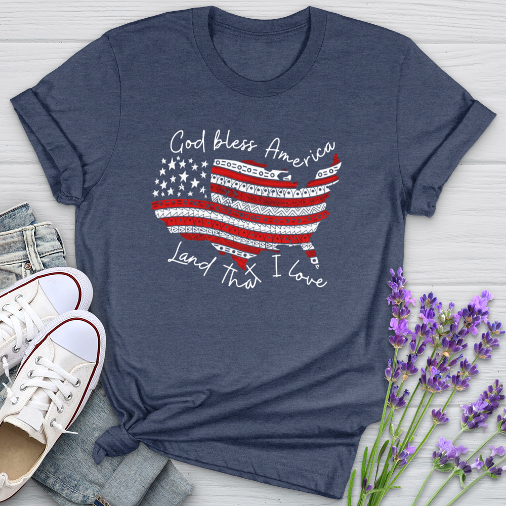 God Bless America USA Softstyle Tee