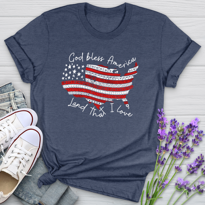 God Bless America USA Softstyle Tee