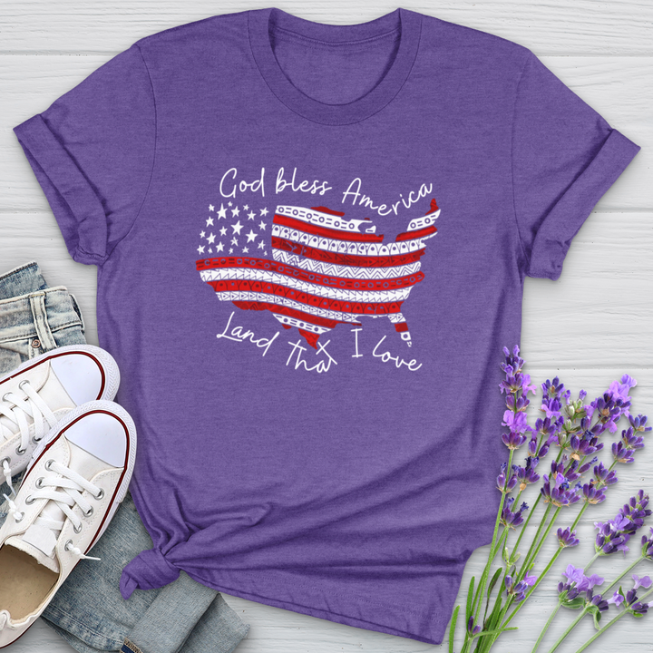 God Bless America USA Softstyle Tee