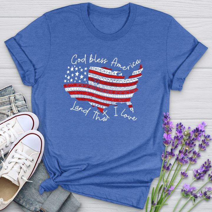 God Bless America USA Softstyle Tee