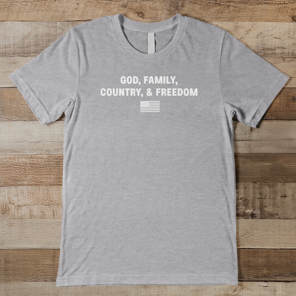 God, Family, Country, & Freedom Men's Tee