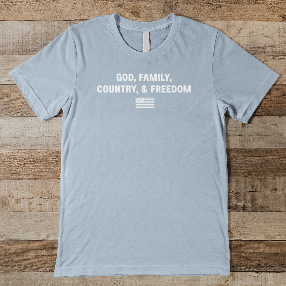 God, Family, Country, & Freedom Men's Tee