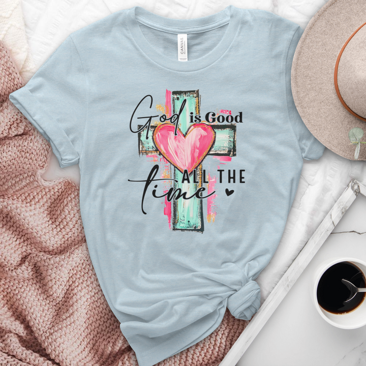 God Is Good All The Time Heathered Tee