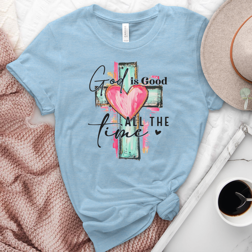 God Is Good All The Time Heathered Tee