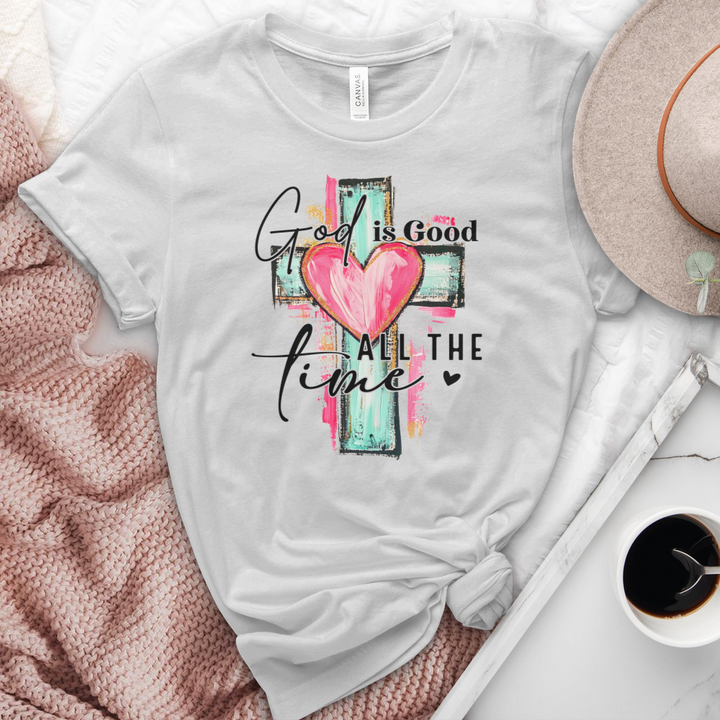 God Is Good All The Time Heathered Tee