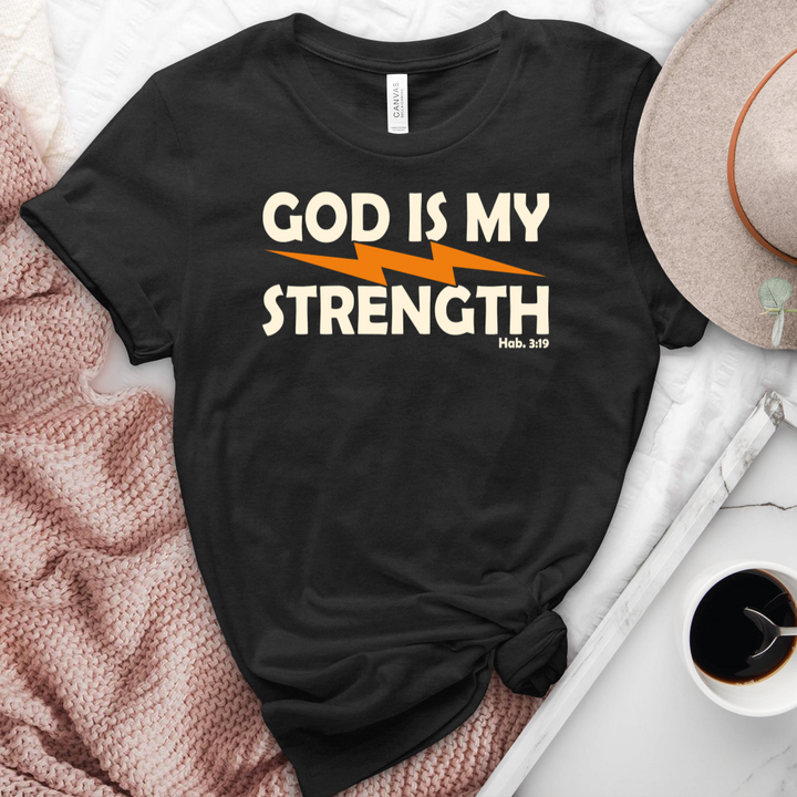 God Is My Strength Heathered Tee