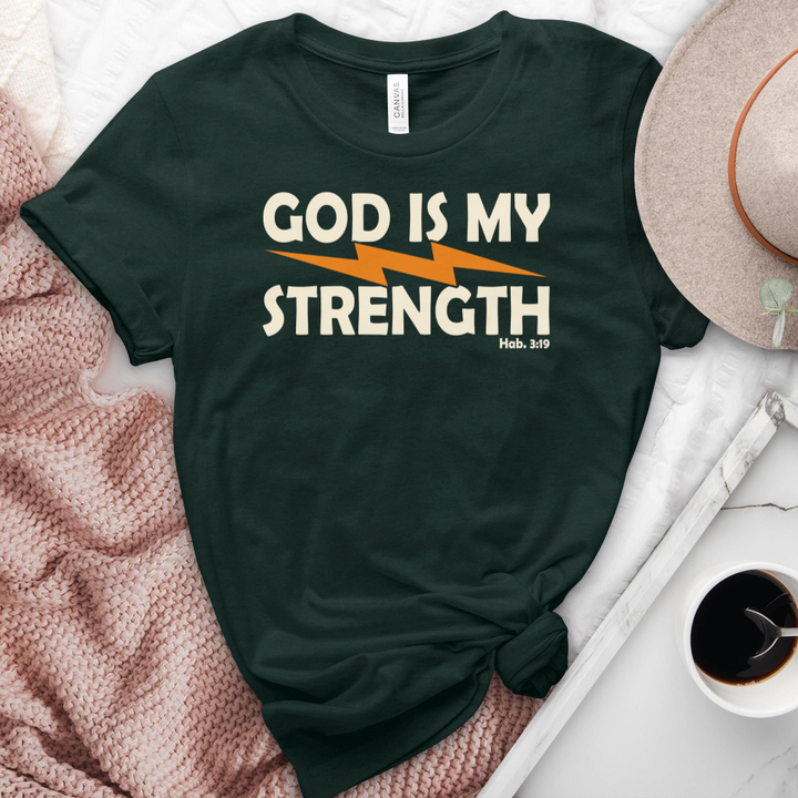 God Is My Strength Heathered Tee