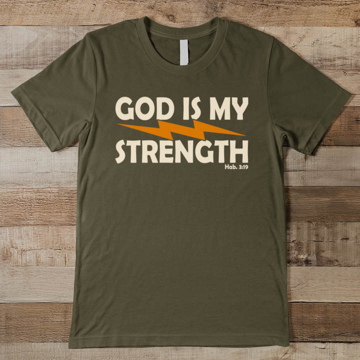 God Is My Strength Men's Tee