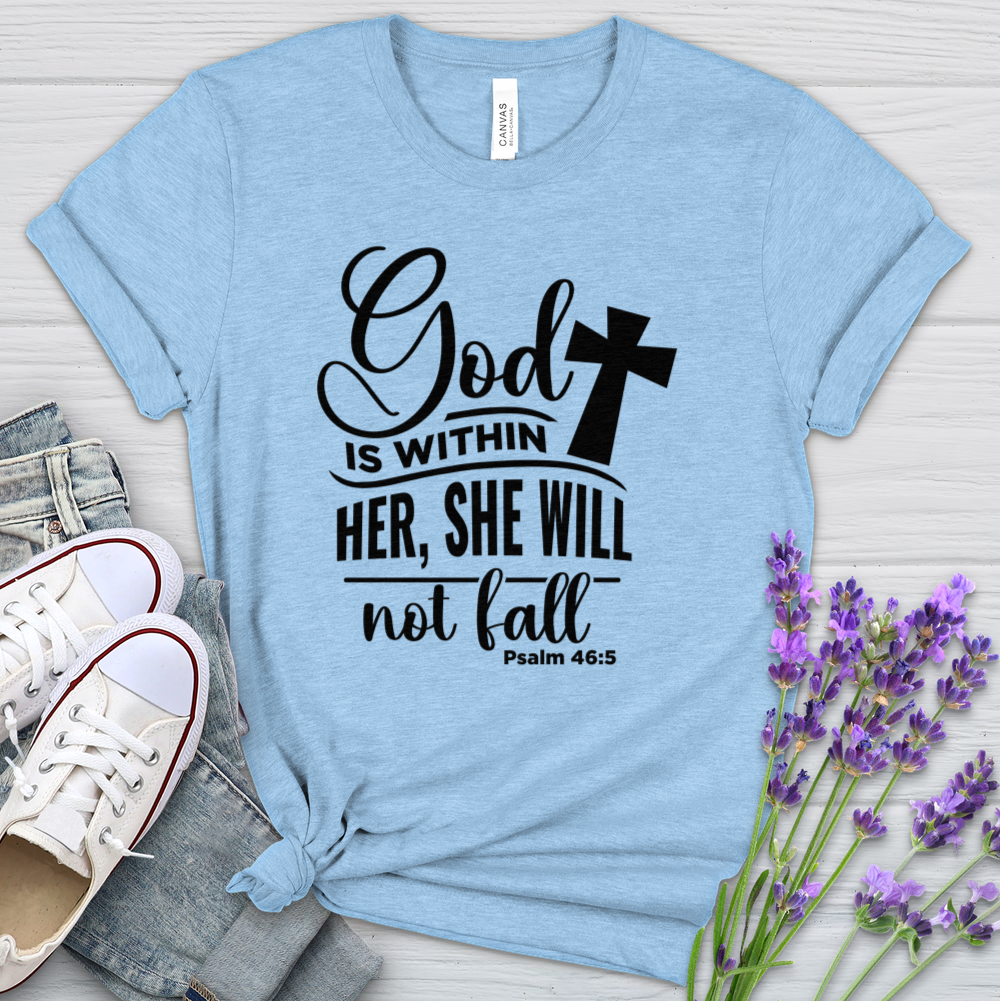 God Is Within Her Heathered Tee