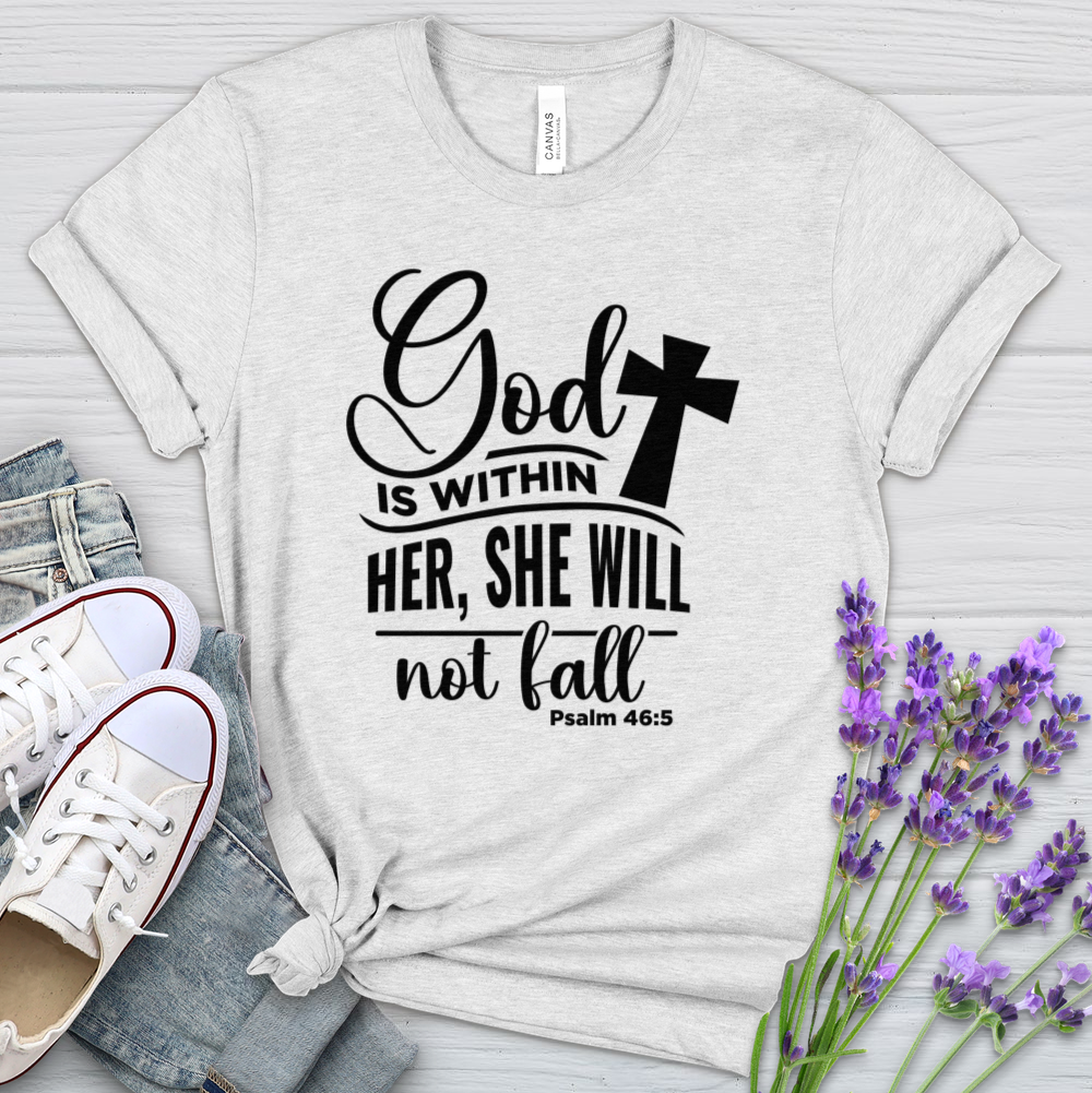 God Is Within Her Heathered Tee