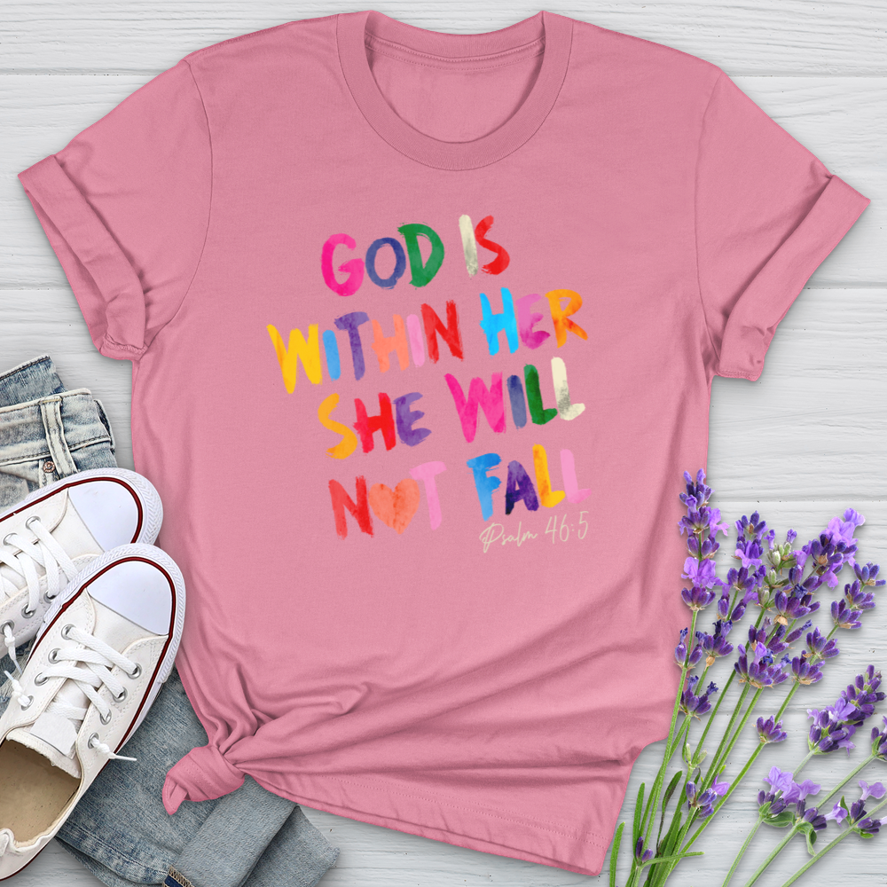 God Is Within Her She Will Not Fall Softstyle Tee
