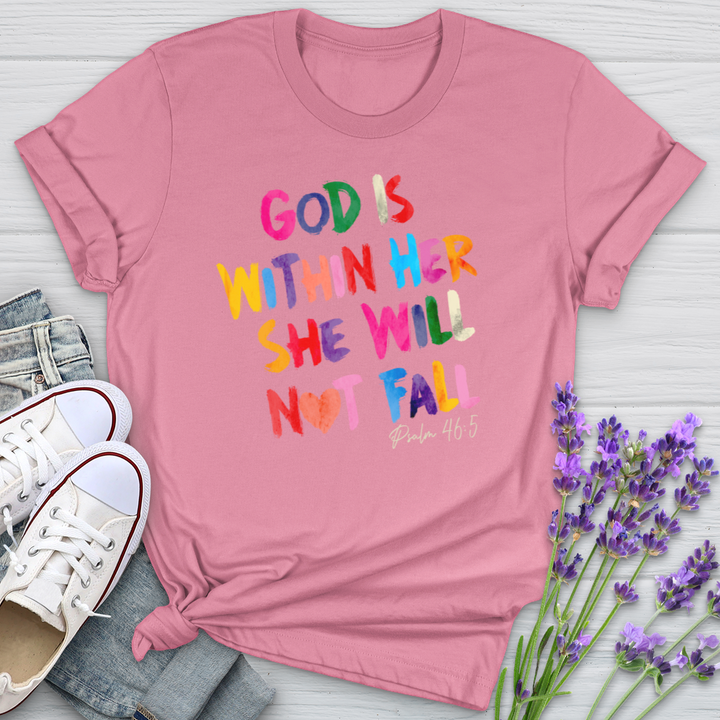 God Is Within Her She Will Not Fall Softstyle Tee