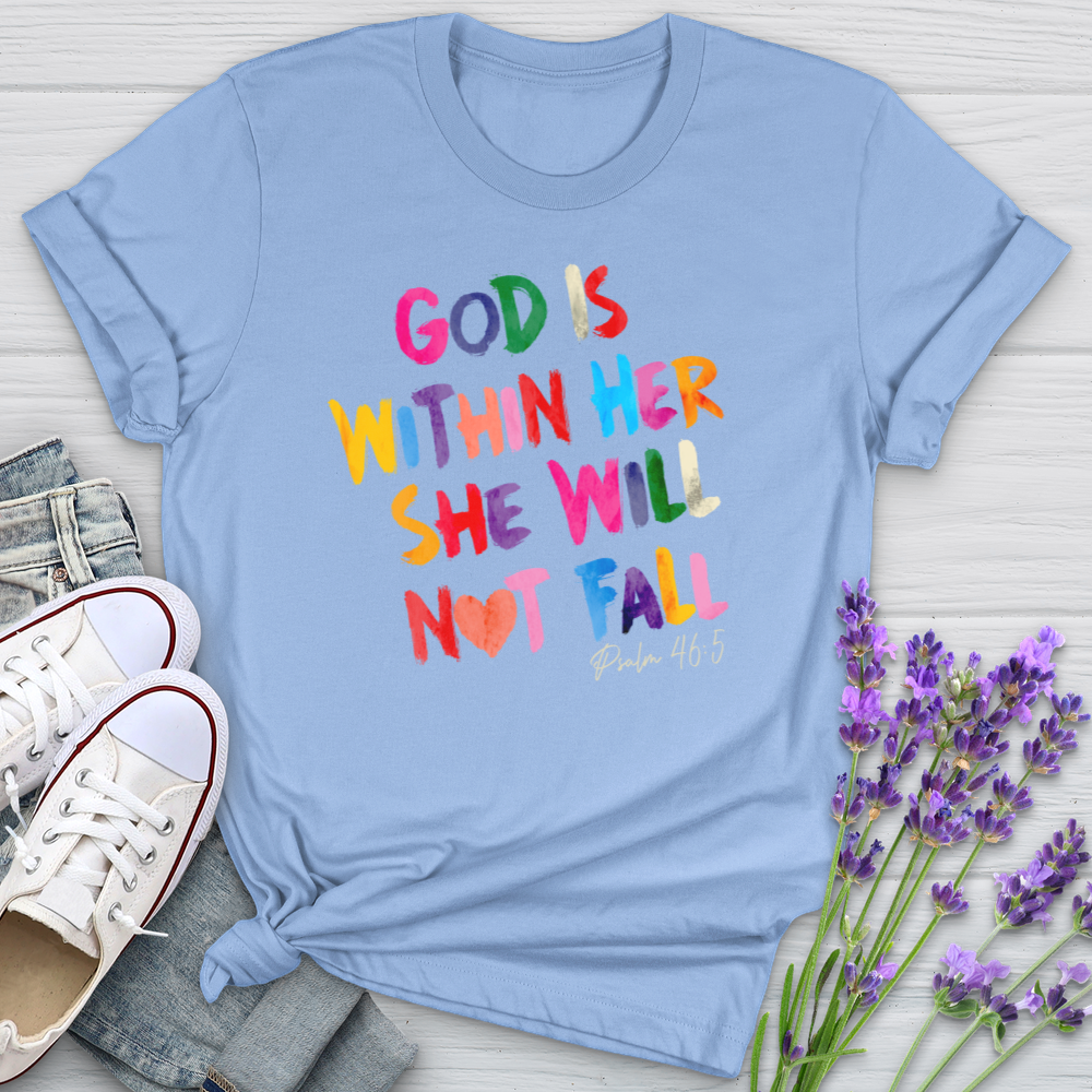 God Is Within Her She Will Not Fall Softstyle Tee