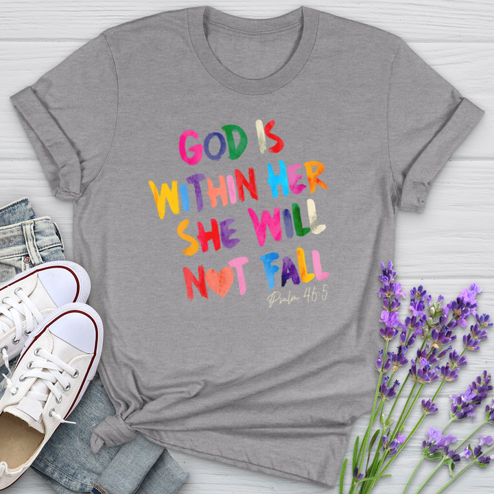 God Is Within Her She Will Not Fall Softstyle Tee