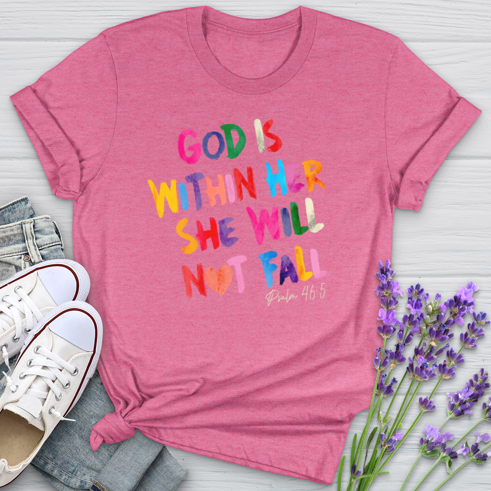 God Is Within Her She Will Not Fall Softstyle Tee