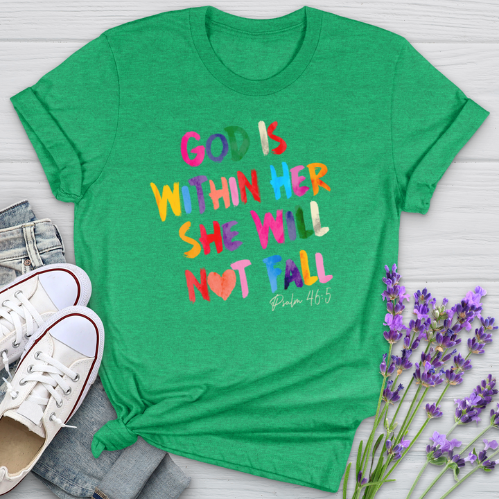 God Is Within Her She Will Not Fall Softstyle Tee