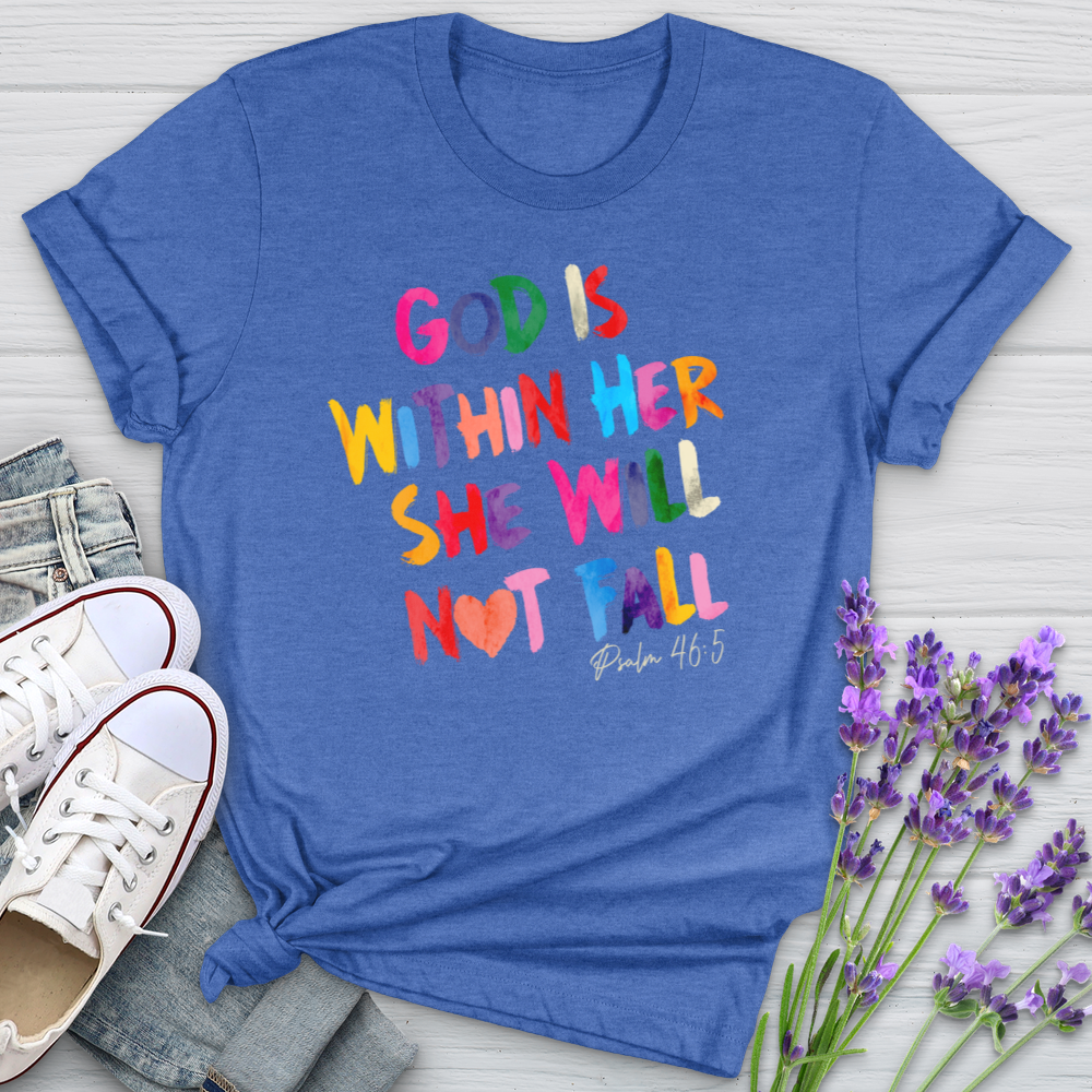 God Is Within Her She Will Not Fall Softstyle Tee