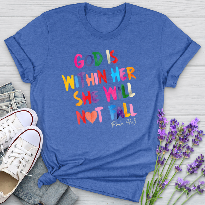 God Is Within Her She Will Not Fall Softstyle Tee