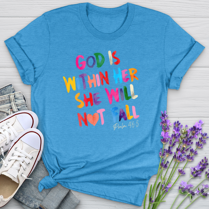 God Is Within Her She Will Not Fall Softstyle Tee