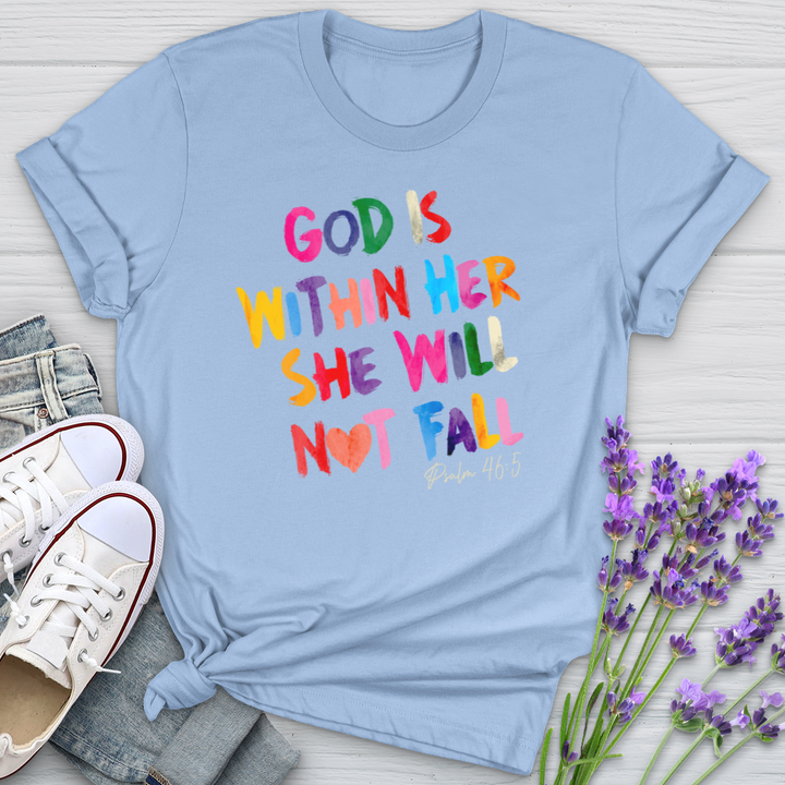 God Is Within Her She Will Not Fall Softstyle Tee