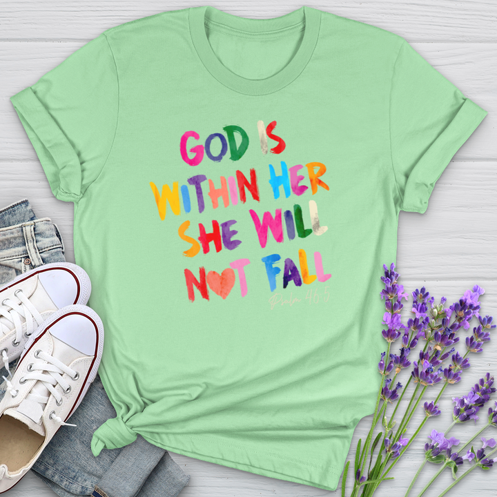 God Is Within Her She Will Not Fall Softstyle Tee