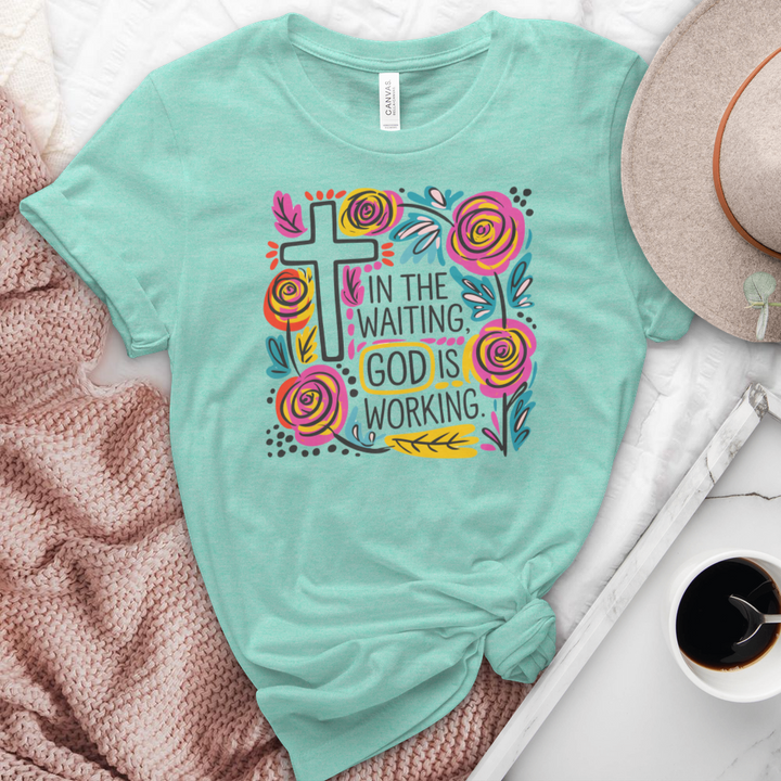 God Is Working Heathered Tee