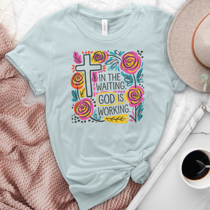 God Is Working Heathered Tee