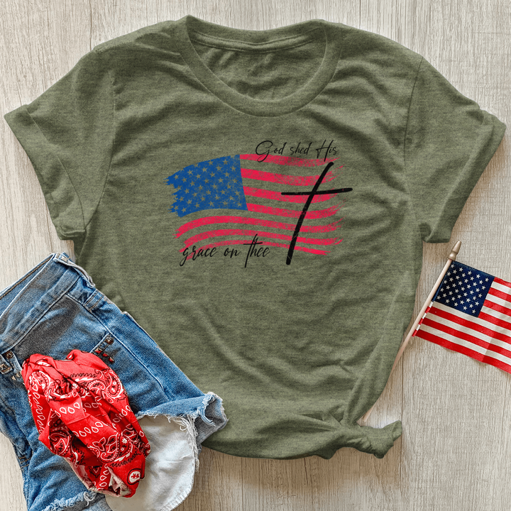 God Shed Flag Heathered Tee