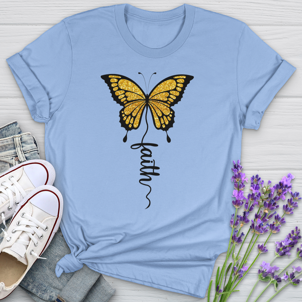 Gold Faith Butterfly Softstyle Tee