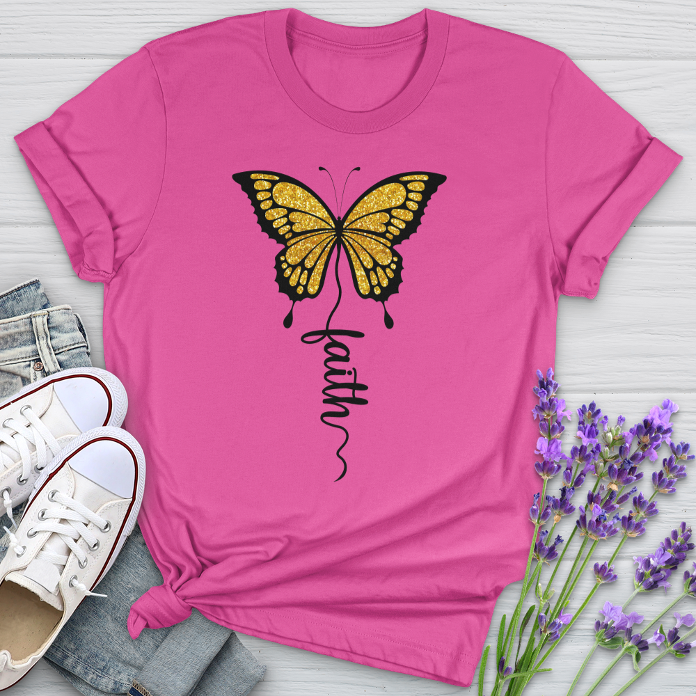 Gold Faith Butterfly Softstyle Tee