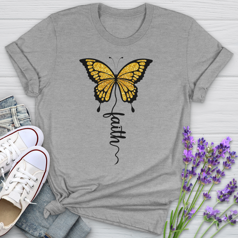 Gold Faith Butterfly Softstyle Tee