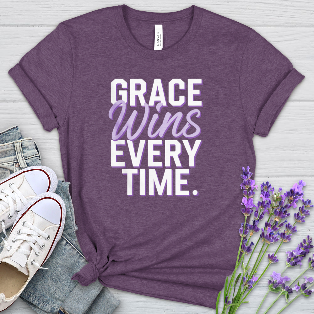 Grace Wins Every Time Heathered Tee