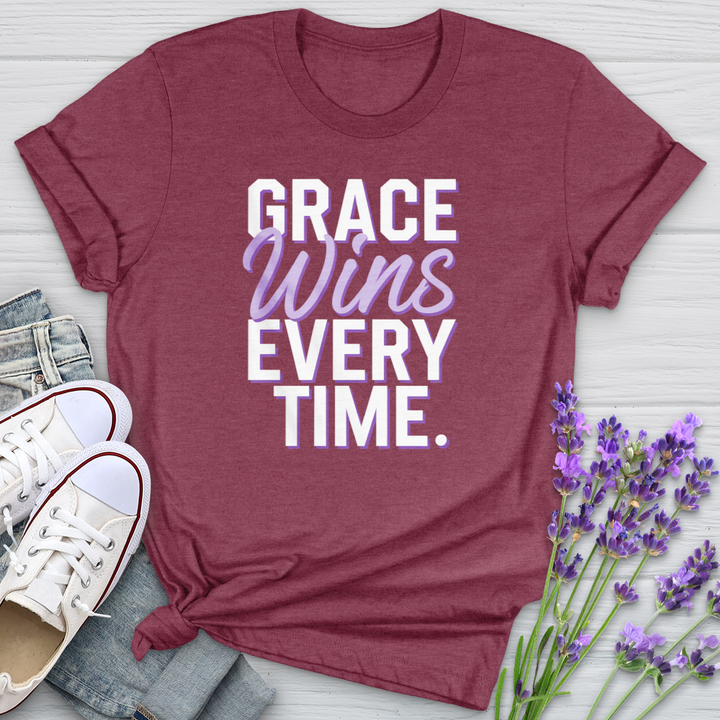 Grace Wins Every Time Softstyle Tee