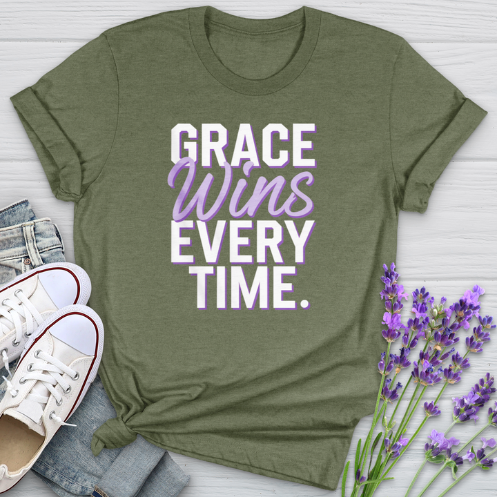 Grace Wins Every Time Softstyle Tee