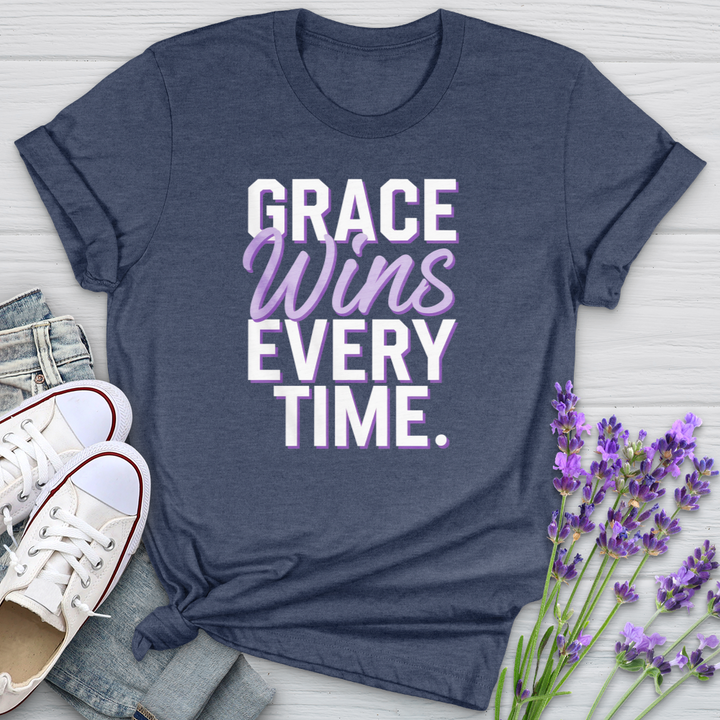 Grace Wins Every Time Softstyle Tee