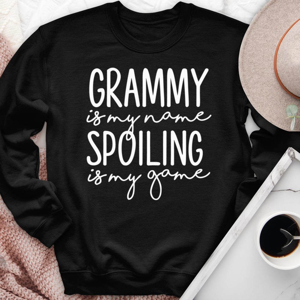 Grammy Is My Name Spoiling Is My Game Crewneck