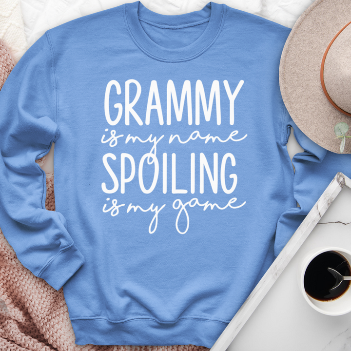 Grammy Is My Name Spoiling Is My Game Crewneck